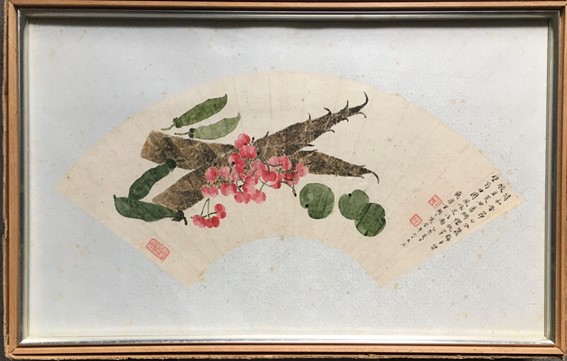 驚きの値段】 三宅凰白 日本画 扇面 38x５８cm 工芸品 - elmanaba.es